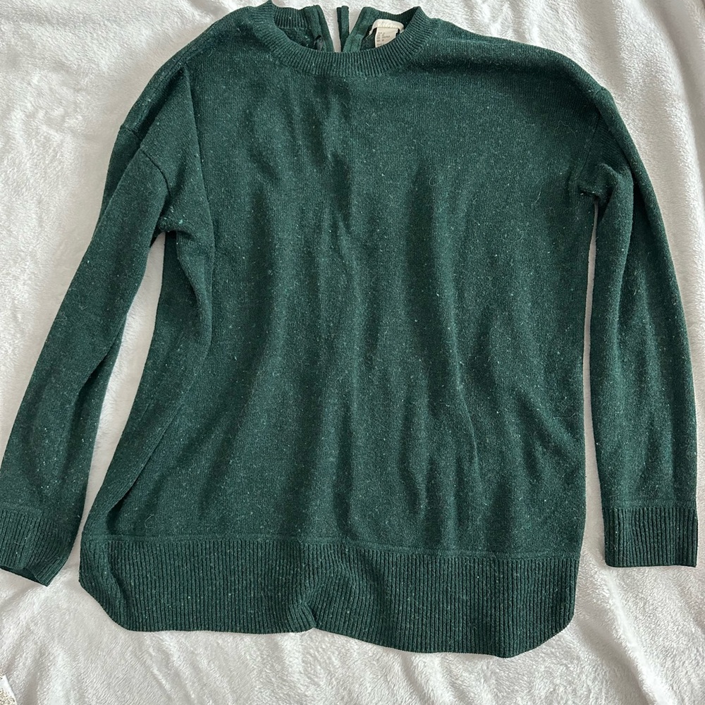 Green fuzzy sweater - H&M